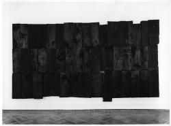 ivotemelkov:  Pier Paolo Calzolari - Untitled (Black Wood), 1988 pieces of burnt wood (cedar, oak, beech, nut) 230 x 420 cm 