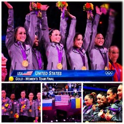 jamesderryl:  So excited! Only the second time in history that the US Women’s gymnastic team has received Gold! Great job girls! #TeamUSA #gymnastics #london #olympics #gold! (Taken with Instagram) 