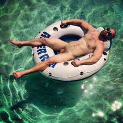 Hot Dad floating.