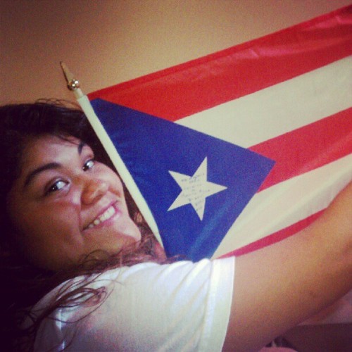 andmyexcuseisiamyoung:  My Salvadorian Pooks w the most beautiful flag there is :’) <3 #PuertoRico #flag #boricua :3 (Taken with Instagram)