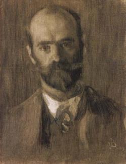 Blastedheath:  Richard Bergh (Swedish, 1858-1919), Self-Portrait, 1889. Oil On Canvas.