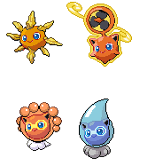 thatsplicingadventure:  Even more Jiggly splices Solrock + Jigglypuff Rotom + Jigglypuff Castform (sunny) + Jigglypuff Castform (rainy) + Jigglypuff  aaaaawwww