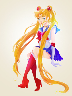 moonswhisper:  eastwoodwong:  sailor moon done finally!  Gorgeous ; U;