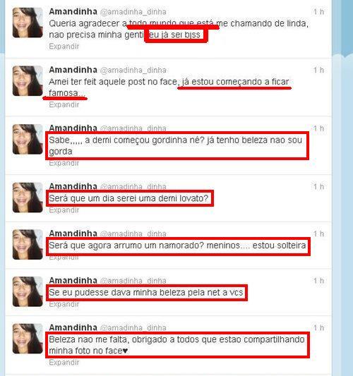 eu não sei se eu tenho pena dela por causa das pessoas fazerem isso com ela ou se eu tenho pena por ela pensar desse jeito. qualquer um pode sonhar, mas ela ta entendendo pelo lado errado… as pessoas não estão dizendo que ela é linda ou que