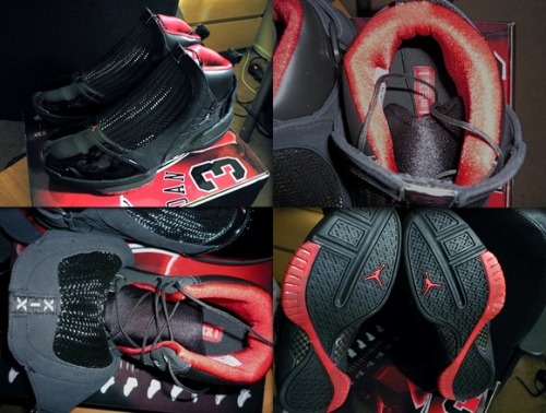 Porn photo  cant go wrong w/ black/red jordans 8)