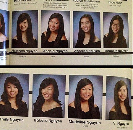  “We know what you’re thinking and no, we’re not related.” 