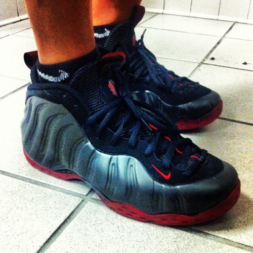 At the Bar for a Few Drinks With Angie Catching Up on Shit&hellip;.. #nike #foamposite Cough Drops #