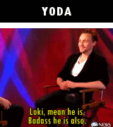 xavir-blog:  Tom Hiddleston’s impressions  Yoda and a dinossaur? Owwwnnn&hellip;
