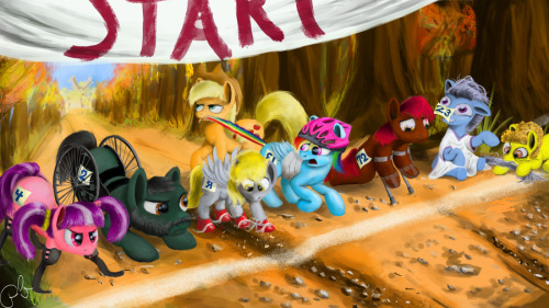 epicbroniestime:  Special Running of the Leaves by ~peasantb Me impresiona que nadie alla subido este fan art antes. Es practicamente perfecto, tiene miembros de la mane 6 en personaje, esta excelentemente dibujado, es chistoso y tiene un muy buen mensaje