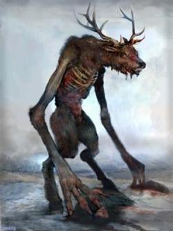 hipsterinatardis:  teratomarty:  diarrheaworldstarhiphop:  The Wendigo is a spirit of famine from the folklore of the Algonquian peoples of the Great Lakes and much of Canada east of the Rockies. It is common in Midwestern horror stories and folktales.