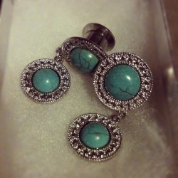 ninasaechao:  I 😍 my new #gauges! #earrings