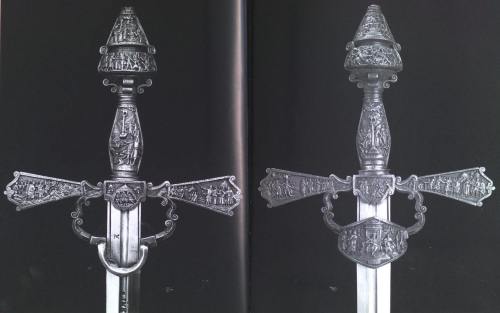 sarahvonkrolock:sword and dagger, maybe Germany before 1562; 120cm &amp; 2,65 lb (a present of Emper