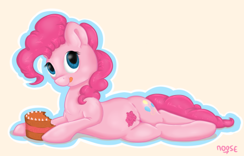 Tasty time with Pinkie Pie the pony and Cake the…cake.