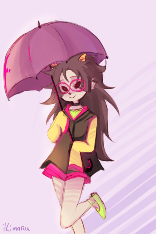  star-in-a-jar asked you: I don’t know if you’re taking requests, but could you perhaps draw feferi with an umbrella? Btw your art is lovely! :) eep thank you!! ;v;