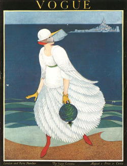 wildthicket:  British Vogue August 1916, illustration by George Plank from The Art of Vogue Covers