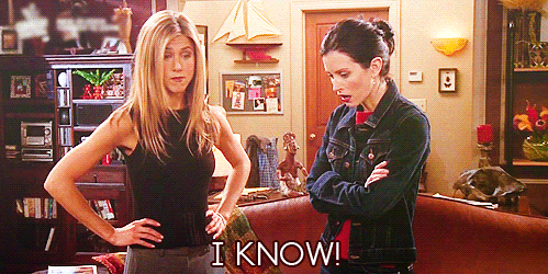 centrlperk-blog:  Rach and Mon use each other’s catchphrases. 