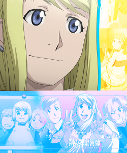 wwinrys:  30 Days of Fullmetal Alchemist Day Four - Favorite Female Character  Winry Rockbell “You two won’t cry. Someone else should do it for you, don’t you think?”  My love for Winry Rockbell is boundless and I will defend her all the way into