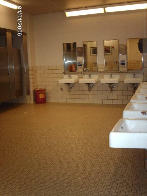 armed-sweetheart:loseegoose:gijournalist:Basic Training Latrine, Lackland Air Force Base ca. 2007, a