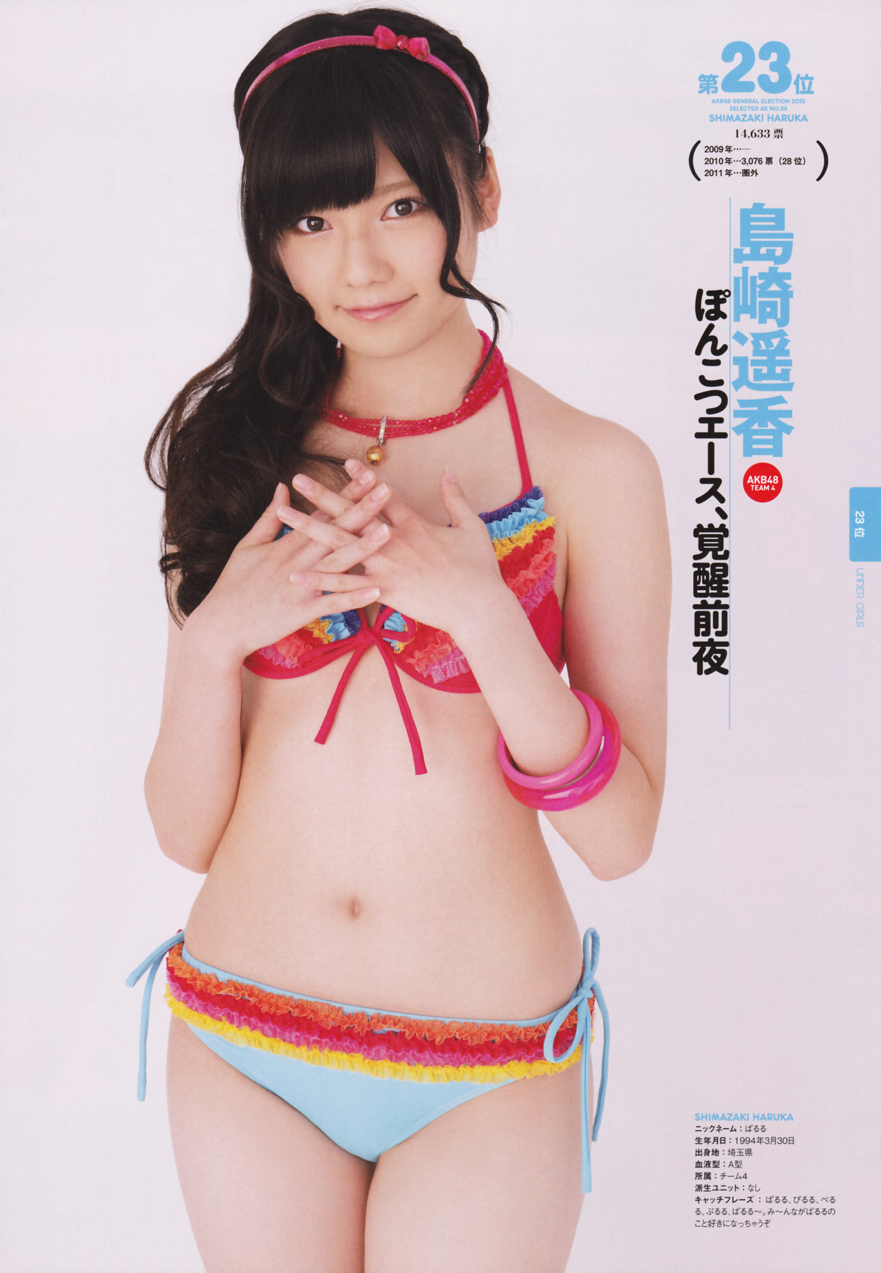 tt48:  AKB総選挙！水着サプライズ発表 2012 第23位　島崎遥香