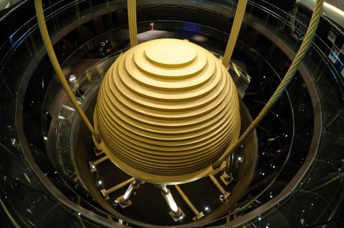 The main tuned mass damper atop Taipei 101