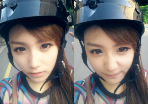 7raniagirls: kkk cute baby on motobike with her daddy !