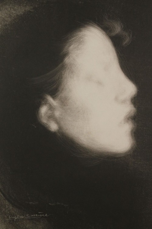 Eugene Carriere （French, 1849-1906）
Head of a Woman (Tete de Femme, also called Nelly Carriere)　1895
Lithograph