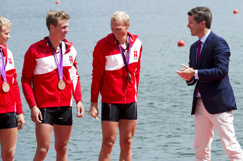 royalwatcher:On Day 6 of the Olympics, IOC member Crown Prince Frederik of Denmark awarded medals 