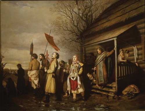 Vasily Perov, Easter Procession, 1865.Oil on canvas 72 × 89 cm (28 × 35 in). Tretyakov Gallery, Mosc