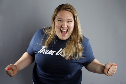 superserum:erinlifts:  creativeconflagration:  Holley Mangold appreciation post. Because Nick Mangold blah, blah, blah- she is an Olympian! Let’s talk about her! Because literally every article starts out with how fat she is. Because people talk about
