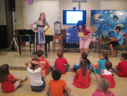 teaching music at vacation bible school heheheh &lt;3