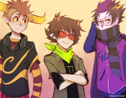  fullmetalresonance asked you: Eridan with a sweater like the Glasses!Gamzee one saying &lsquo;Glub&rsquo; or something. c; Anonymous asked you: Glasses!sollux maybe? Anonymous asked you: More Sollux :3   requests x4 combo!! (messed up at pasting