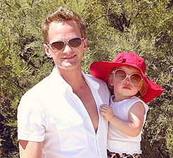 moonchild30:  Neil and David with Harper and Gideon - August 2, 2012  