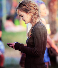 Emma Watson is texting