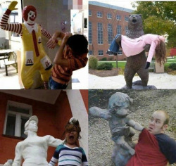 the-absolute-funniest-posts:  Fun with Statues!