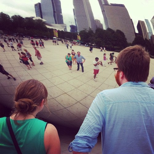 instagram:  Want to see more photos? Browse photos taken at Cloud Gate. Cloud Gate In the center of Chicago’s Millennium Park lies Cloud Gate, perhaps the most photogenic bean in the world. The reflective steel sculpture was built between 2004 and 2006