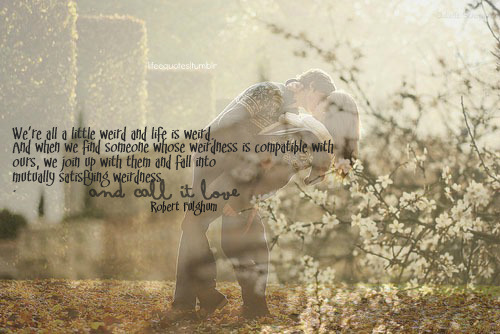 “ We join up with them and fall into mutually satisfying weirdness and call it love
”
lifeequotes