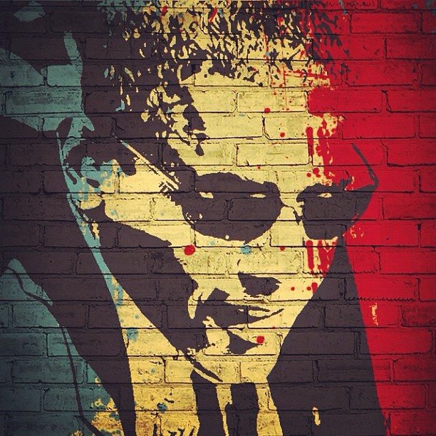 #Obama for change. #Style #instaphoto #Graffiti   (Taken with Instagram)