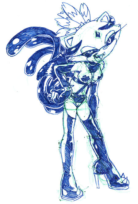 NSFW Just some random ballpoint pen sketches doodled around. &hellip;. oh stop.