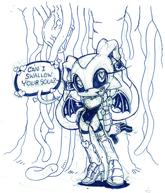NSFW Just some random ballpoint pen sketches doodled around. &hellip;. oh stop.