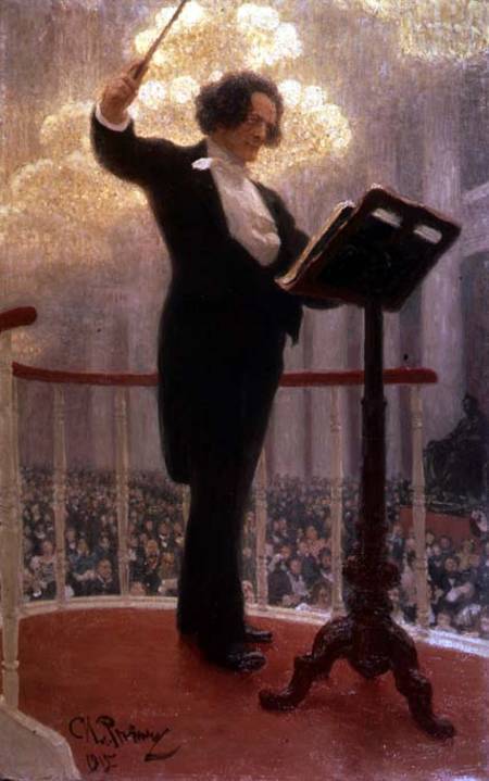 Ilya Repin - Portrait of the Russian Composer Anton Grigoryevich Rubinstein