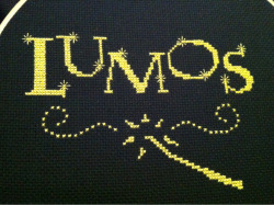 brigadoonfiona:  Lumos cross-stitch is finished!