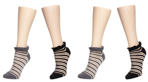august’s sock of the month is our boucle stripe anklet! special sale price $7.00
