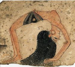 Knowledgeequalsblackpower:  Hieroglyphic Of A Woman Doing Yoga In Ancient Kemet (Egypt).