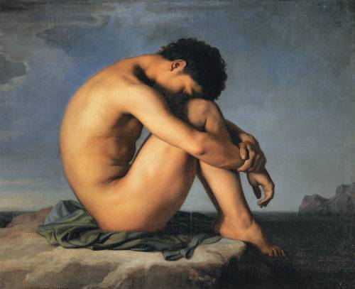 Hippolyte Flandrin. Young Man by the Sea. 1836.