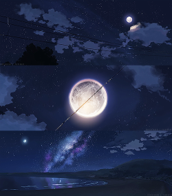 sachikoo:   5 centimeters per second Caps - Night  