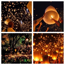 xemdrizzle:  Loi Krathong- the festival of lights in Thailand this is so beautiful. I really want to attend one of these with someone.  *bucket list I will be in Thailand for this as well the Full Moon parties, I am so freaking EXCITED!!!  The only thing