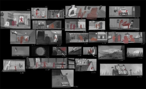 &ldquo;Headhunters&rdquo; thumbnails and final inks.