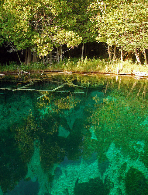 visitheworld:  Kitch-iti-kipi Spring, Michigan’s largest natural freshwater spring,