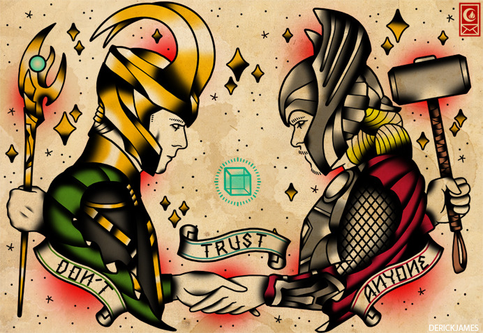 chookiemunster:  nashvillehatesyou:  herochan:  Superhero Tattoo Flashes Illustrations