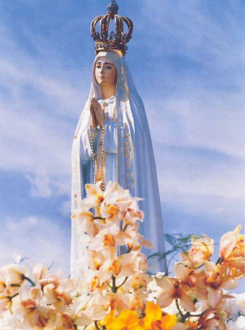 allaboutmary:Our Lady of Fatima in procession, Portugal.
